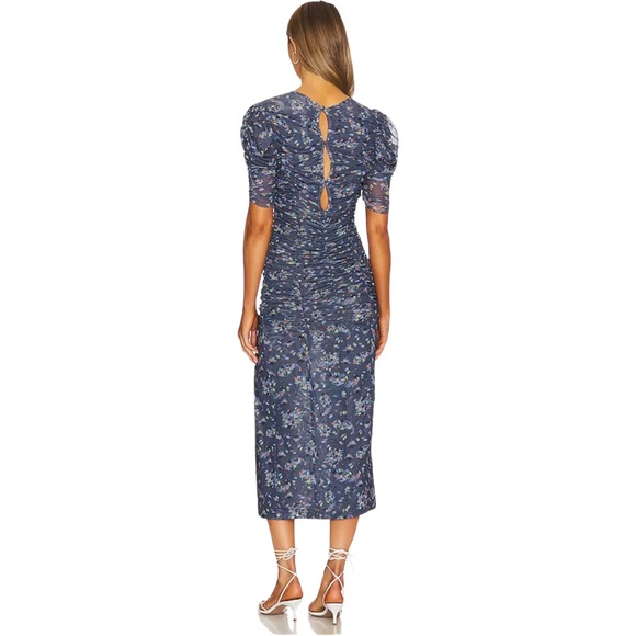 NWT: FREE PEOPLE DRESS Briella Midi Dress in Blue Sz: Medium - Picture 3 of 3